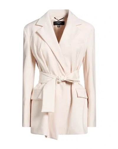 Weekend Max Mara Woman Blazer Ivory Size 8 Virgin Wool In White