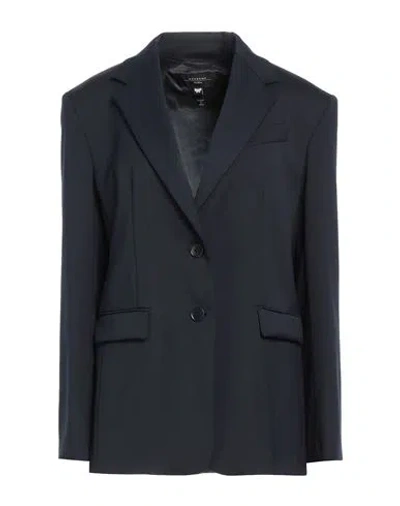 Weekend Max Mara Woman Blazer Midnight Blue Size 12 Polyester, Virgin Wool, Elastane