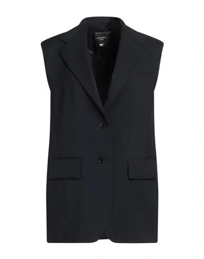 Weekend Max Mara Woman Blazer Midnight Blue Size 6 Virgin Wool In Black
