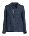 Weekend Max Mara Woman Blazer Navy Size 2 Linen In Blue