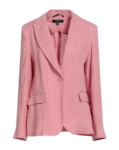 Weekend Max Mara Woman Blazer Pink Size 12 Linen