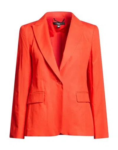 Weekend Max Mara Woman Blazer Red Size 2 Cotton, Linen