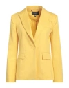 Weekend Max Mara Woman Blazer Yellow Size 8 Cotton, Linen In Yellow