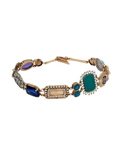 Weekend Max Mara Woman Bracelet Gold Size - Metal, Acrylic Resin, Glass