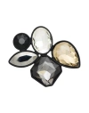 Weekend Max Mara Woman Brooch Black Size - Plastic, Glass