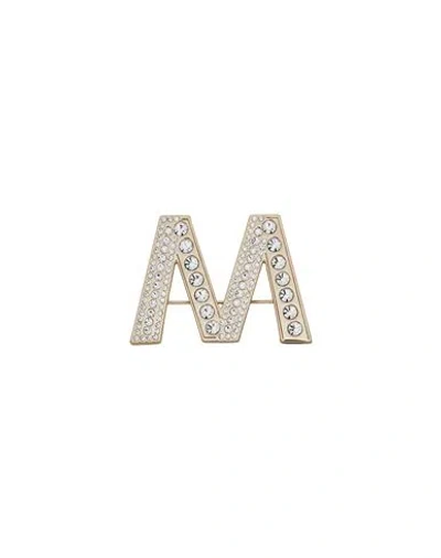 Weekend Max Mara Woman Brooch Silver Size - Glass, Zirconia