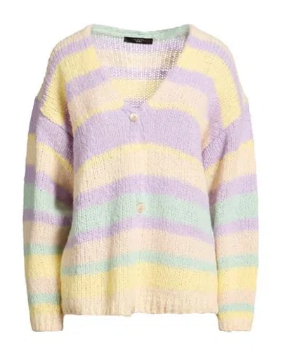 Weekend Max Mara Woman Cardigan Lilac Size M Wool, Acrylic, Polyamide, Alpaca Wool In Purple