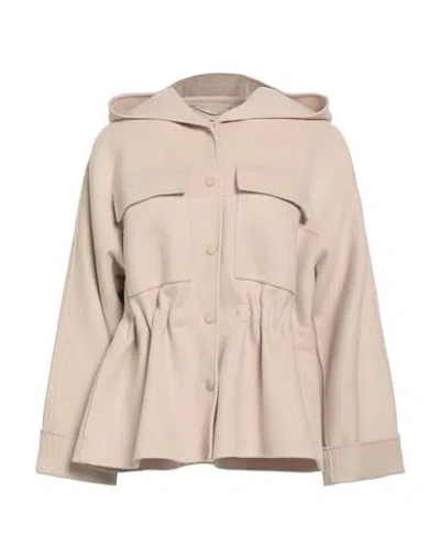 Weekend Max Mara Woman Coat Beige Size 8 Virgin Wool, Polyamide In Neutral