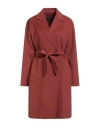 Weekend Max Mara Woman Coat Brick Size 10 Virgin Wool In Brown