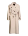 Weekend Max Mara Woman Coat Cream Size 10 Virgin Wool, Polyamide In Gray
