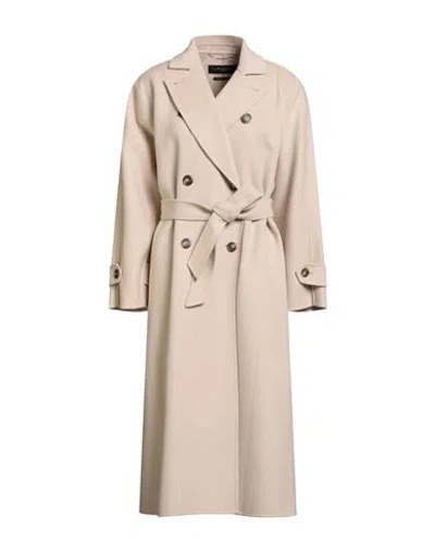 Weekend Max Mara Woman Coat Cream Size 10 Virgin Wool, Polyamide In Gray