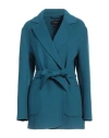 Weekend Max Mara Woman Coat Deep Teal Size 10 Virgin Wool, Polyamide In Green