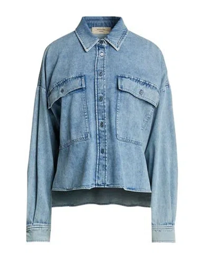 Weekend Max Mara Woman Denim Shirt Blue Size 10 Cotton