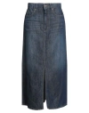 Weekend Max Mara Woman Denim Skirt Blue Size 10 Cotton, Linen In Blue