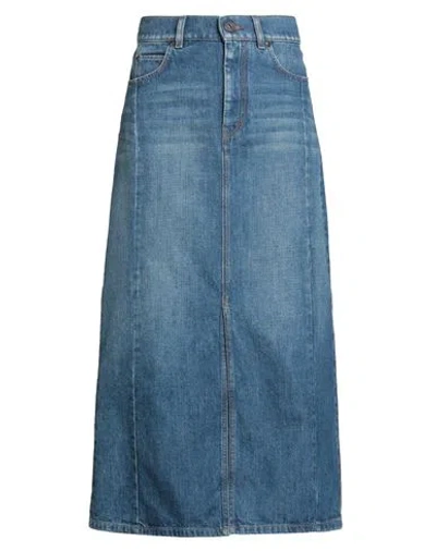 Weekend Max Mara Woman Denim Skirt Blue Size 32 Cotton In Multi