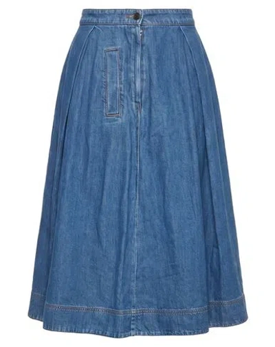 Weekend Max Mara Woman Denim Skirt Blue Size 8 Cotton