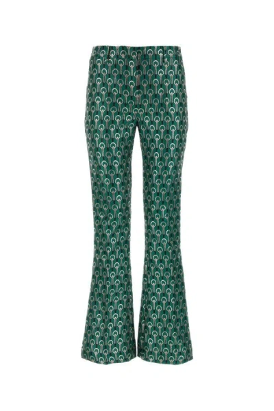 Weekend Max Mara Woman Embroidered Polyester Blend Girino Trouser In Multicolor