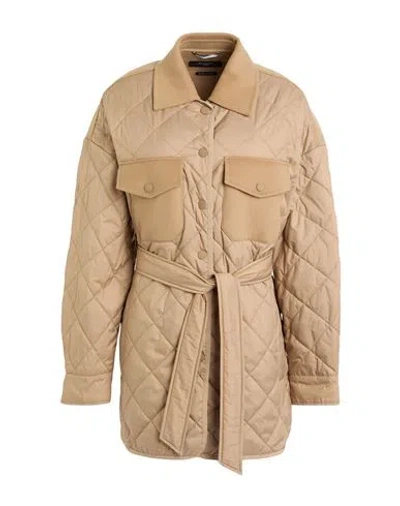 Weekend Max Mara Woman Jacket Beige Size 10 Polyester, Virgin Wool In Neutral