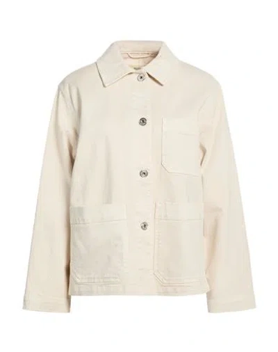 Weekend Max Mara Woman Jacket Beige Size 8 Cotton, Elastane In White