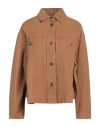 Weekend Max Mara Woman Jacket Camel Size 12 Cotton In Beige