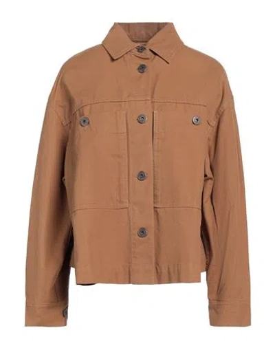 Weekend Max Mara Woman Jacket Camel Size 12 Cotton In Beige