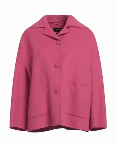 Weekend Max Mara Woman Jacket Fuchsia Size 10 Virgin Wool, Polyamide