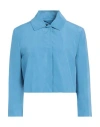Weekend Max Mara Woman Jacket Light Blue Size 12 Polyester, Cotton