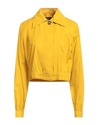 Weekend Max Mara Woman Jacket Marigold Size 10 Cotton In Yellow