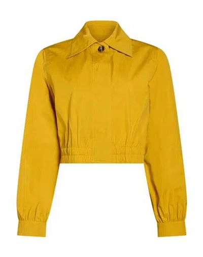 Weekend Max Mara Woman Jacket Mustard Size 8 Cotton In Yellow
