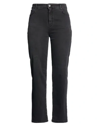 Weekend Max Mara Woman Jeans Black Size 16 Cotton, Elastane