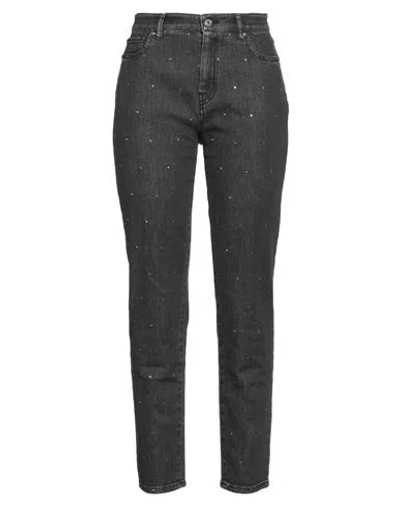 Weekend Max Mara Woman Jeans Black Size 8 Cotton, Elastane