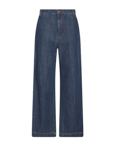 Weekend Max Mara Woman Jeans Blue Size 14 Cotton
