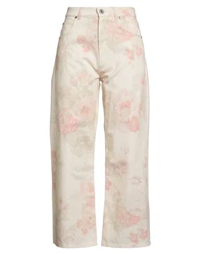 Weekend Max Mara Woman Jeans Cream Size 14 Cotton In Neutral