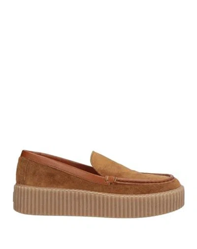 Weekend Max Mara Woman Loafers Tan Size 8 Leather In Brown