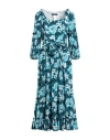 Weekend Max Mara Woman Midi Dress Navy Blue Size 6 Silk In Blue