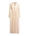 Weekend Max Mara Woman Maxi Dress Beige Size 10 Acetate, Silk