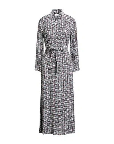 Weekend Max Mara Woman Maxi Dress Plum Size 12 Viscose In Multi