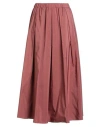 Weekend Max Mara Woman Maxi Skirt Antique Rose Size 12 Polyester, Cotton In Brown
