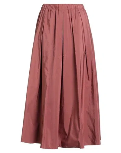Weekend Max Mara Woman Maxi Skirt Antique Rose Size 12 Polyester, Cotton In Brown
