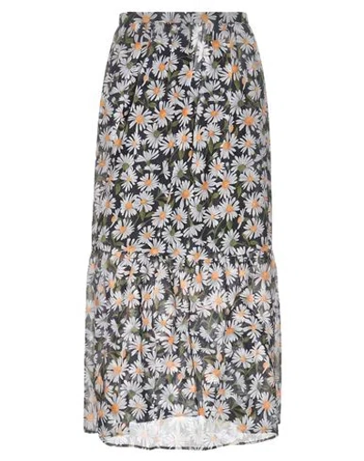 Weekend Max Mara Woman Maxi Skirt Marigold Size 10 Silk In Yellow