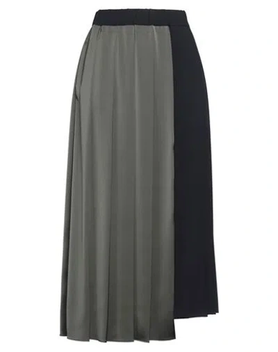 Weekend Max Mara Woman Maxi Skirt Military Green Size 10 Polyester, Wool, Elastane