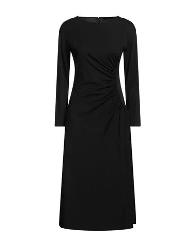 Weekend Max Mara Woman Midi Dress Black Size Xxl Polyamide, Lyocell, Viscose, Elastane