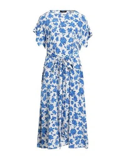 Weekend Max Mara Woman Midi Dress Blue Size 10 Silk
