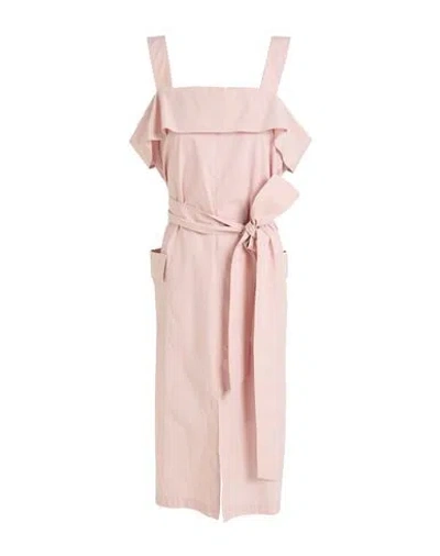Weekend Max Mara Woman Midi Dress Blush Size 12 Cotton In Pink