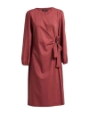 Weekend Max Mara Woman Midi Dress Brick Size Xxl Lyocell, Polyamide, Elastane In Red