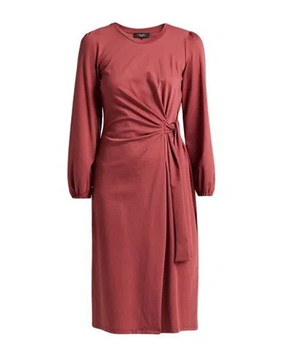 Weekend Max Mara Woman Midi Dress Burgundy Size M Lyocell, Polyamide, Elastane