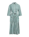 Weekend Max Mara Woman Midi Dress Emerald Green Size 4 Cotton In Green