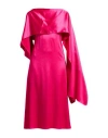 Weekend Max Mara Woman Midi Dress Fuchsia Size 10 Polyester