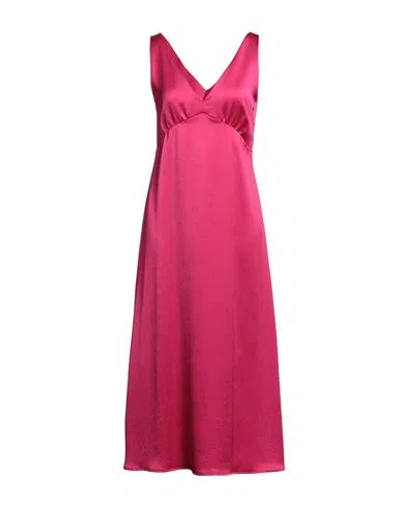 Weekend Max Mara Woman Midi Dress Fuchsia Size 10 Polyester In Pink