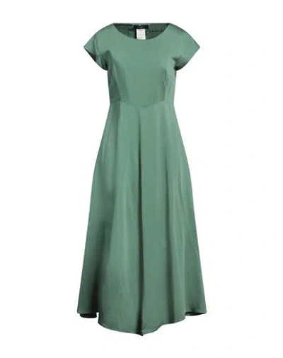 Weekend Max Mara Woman Midi Dress Green Size 4 Viscose, Linen, Cotton